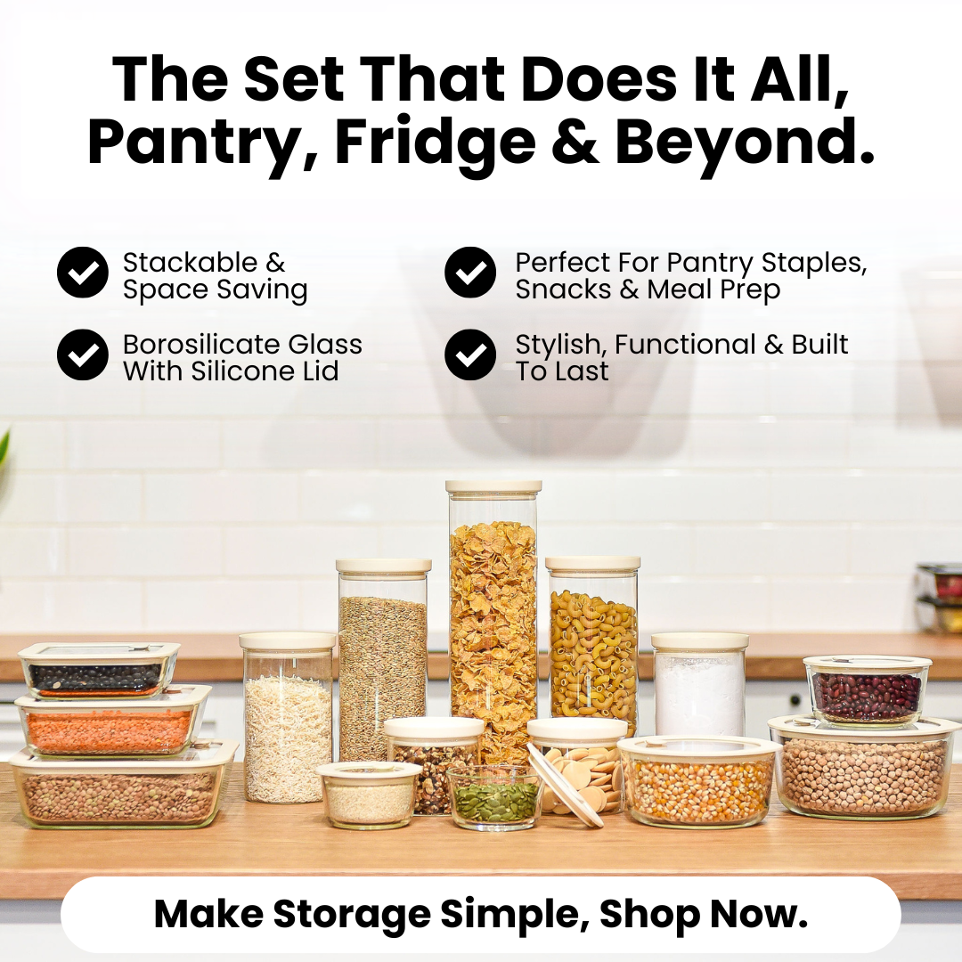 Glass Pantry Jar & Food Storage 15pc Set