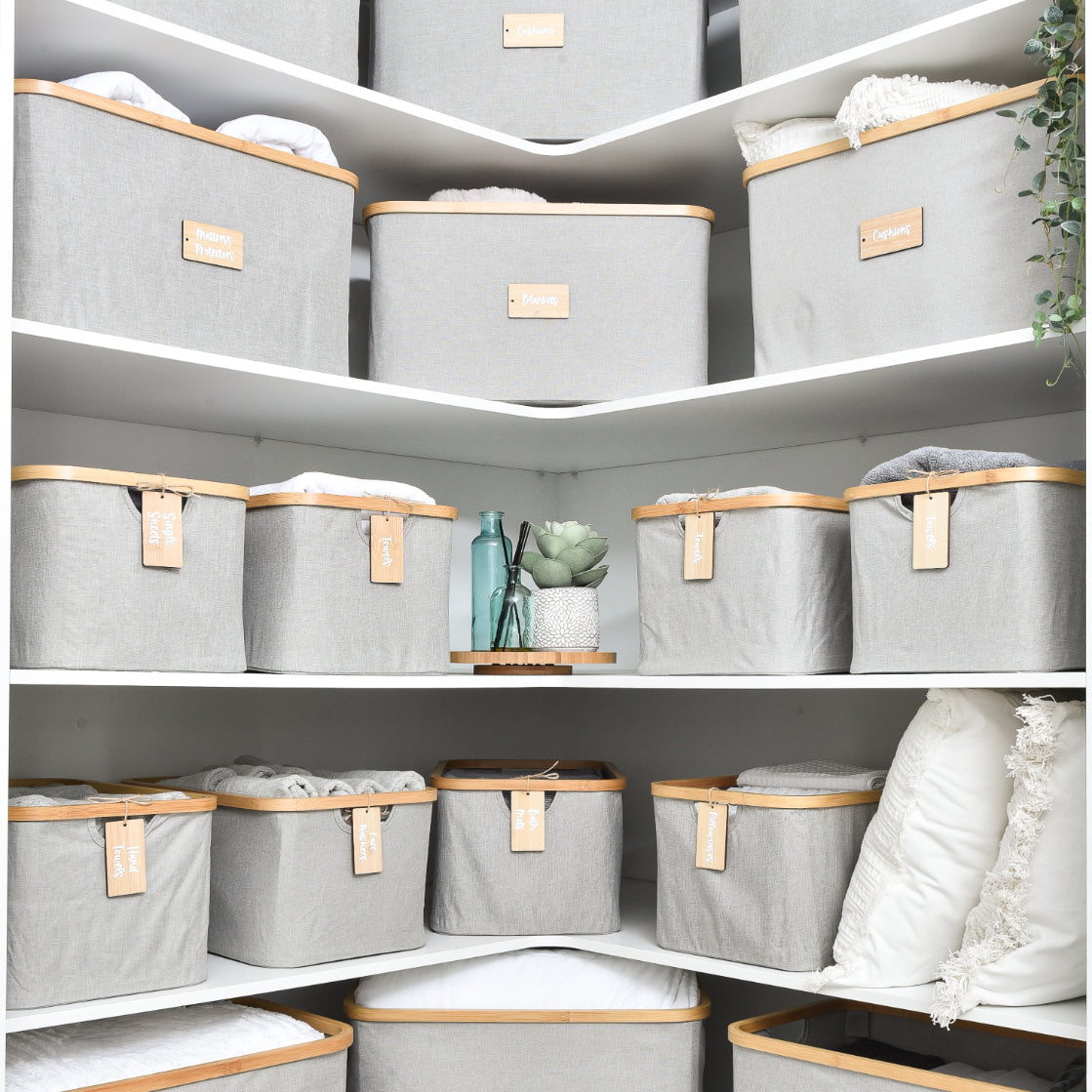 Linen Basket Large - Light Grey