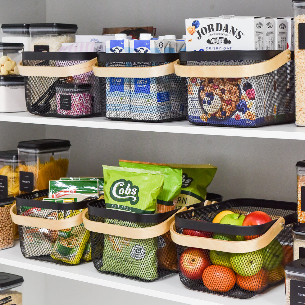 Ultimate Glass Pantry Storage Set - Black - Rectangle