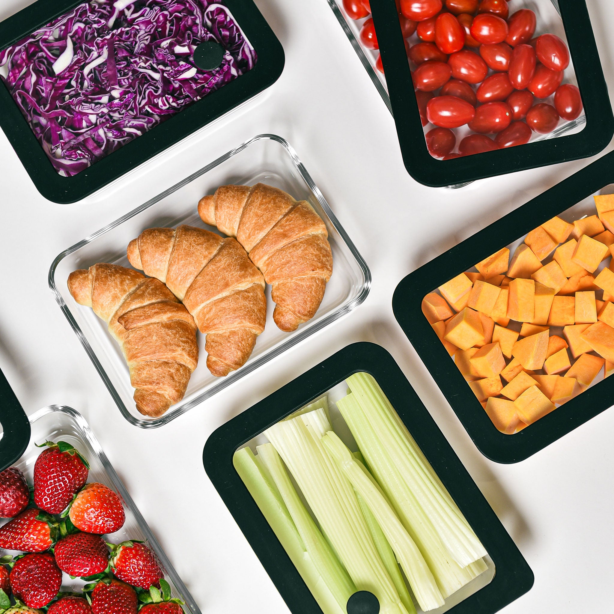 Glass Food Storage Container 700ml - 6 Set