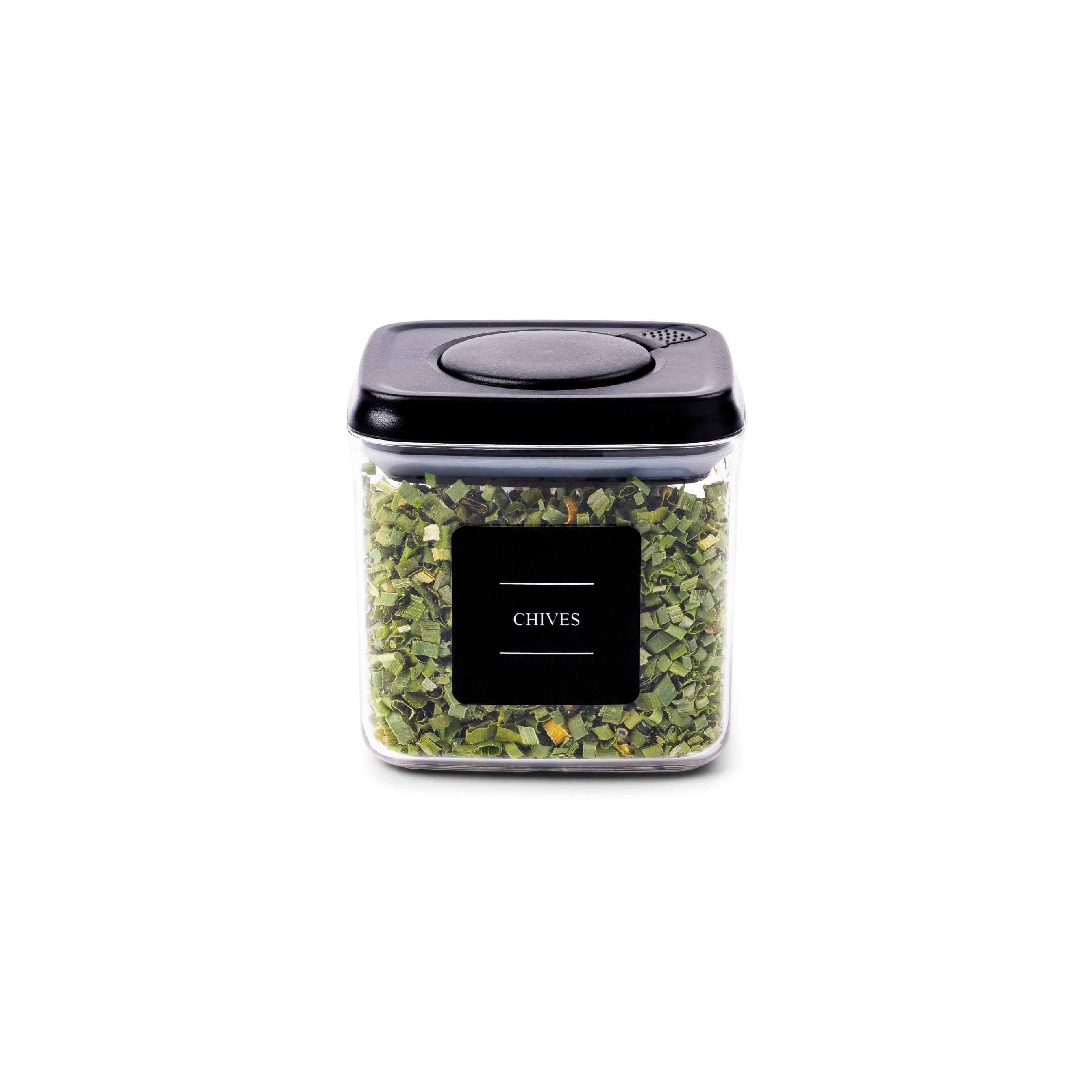 Push Top Spice Container 320ml - Black Lid
