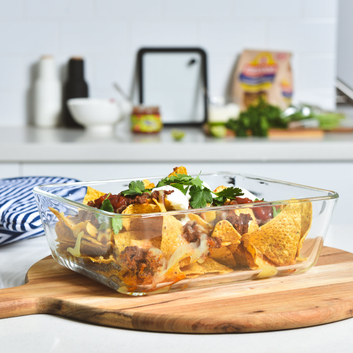 Meal Prep Glass Food Container - 10 Set Rectangle - Black