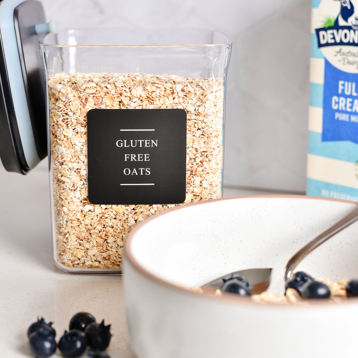 Gluten Free Pantry Sticker Set - 31 Stickers - Black