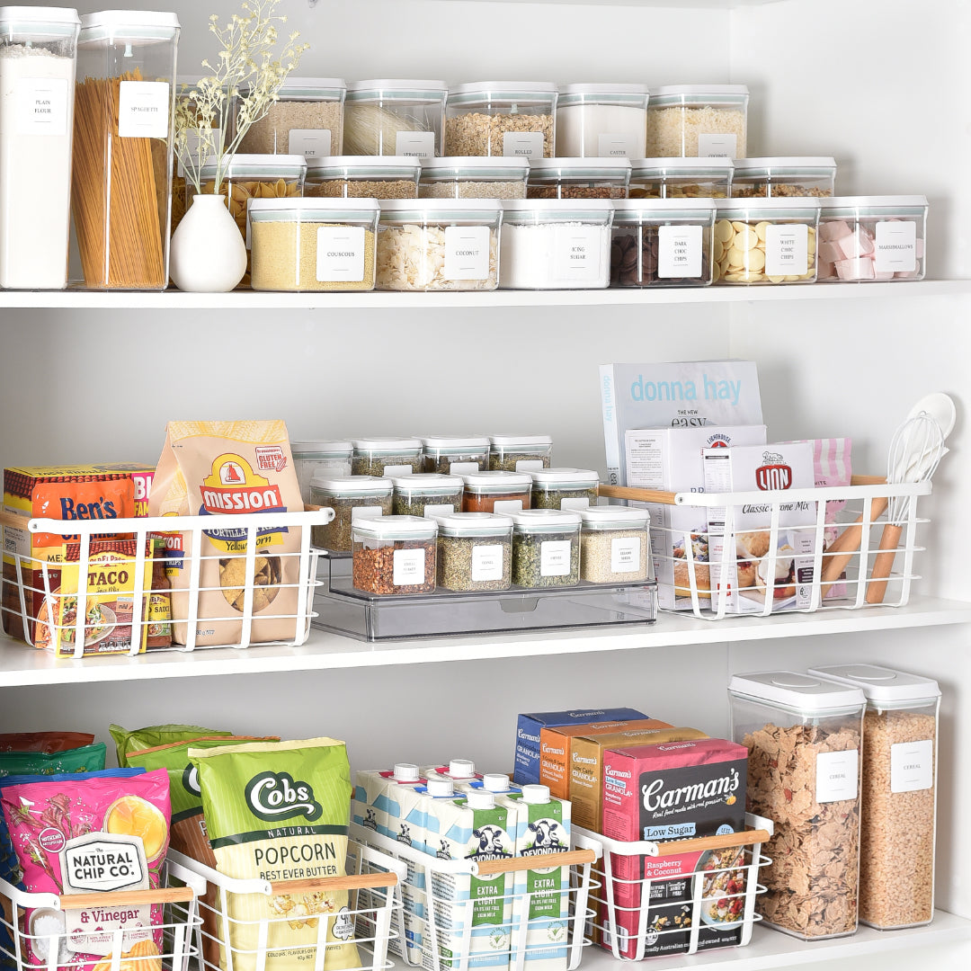 Metal Storage Basket - White