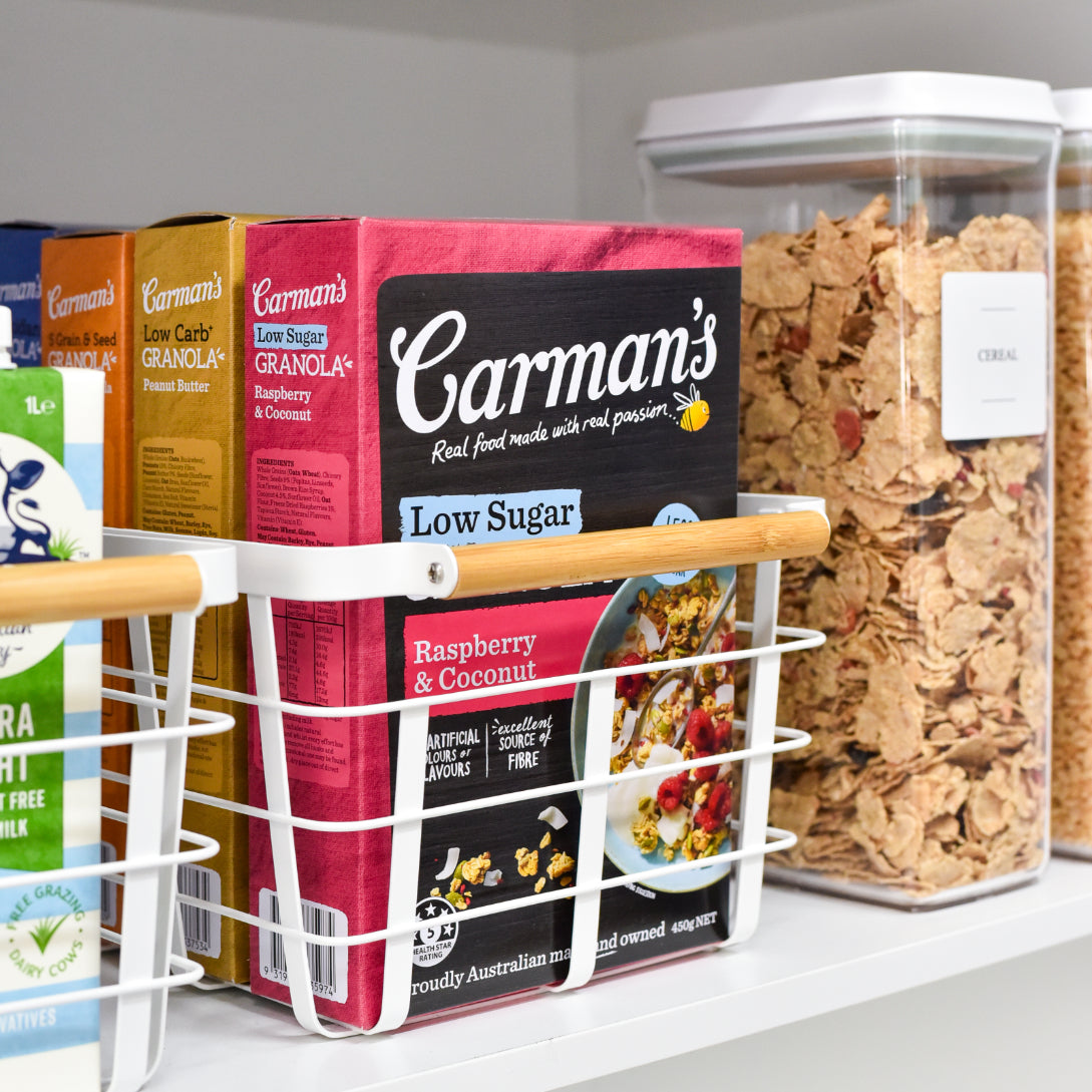 Metal Storage Basket - White