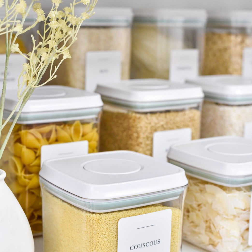 Push Top Pantry Container 5 Set - White Lid
