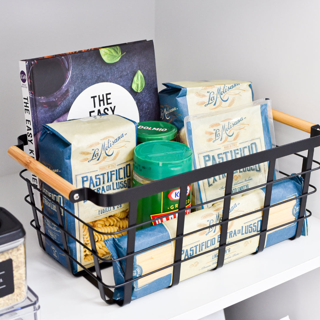 Metal Storage Basket - 6 Set Black