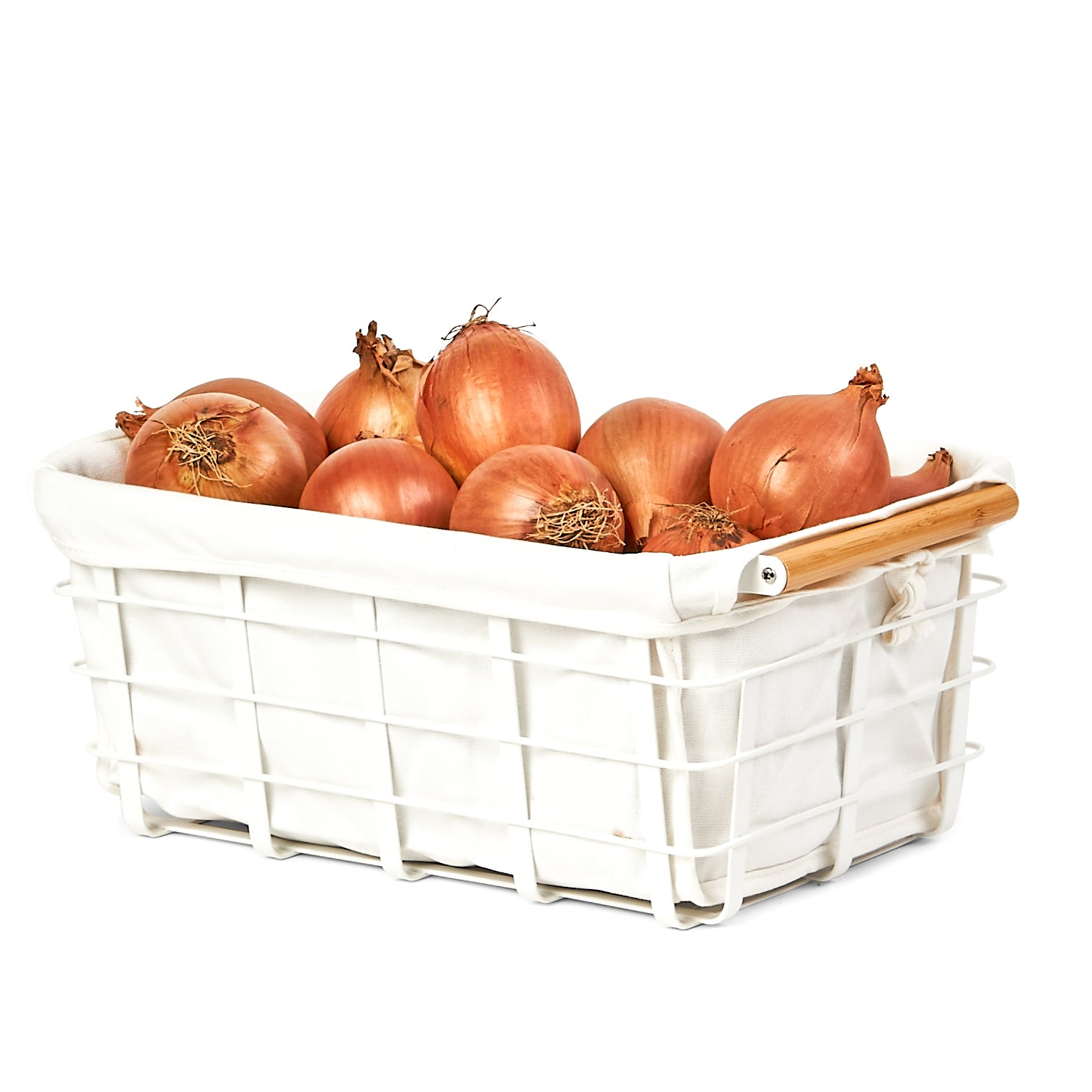 Metal Storage Basket - White