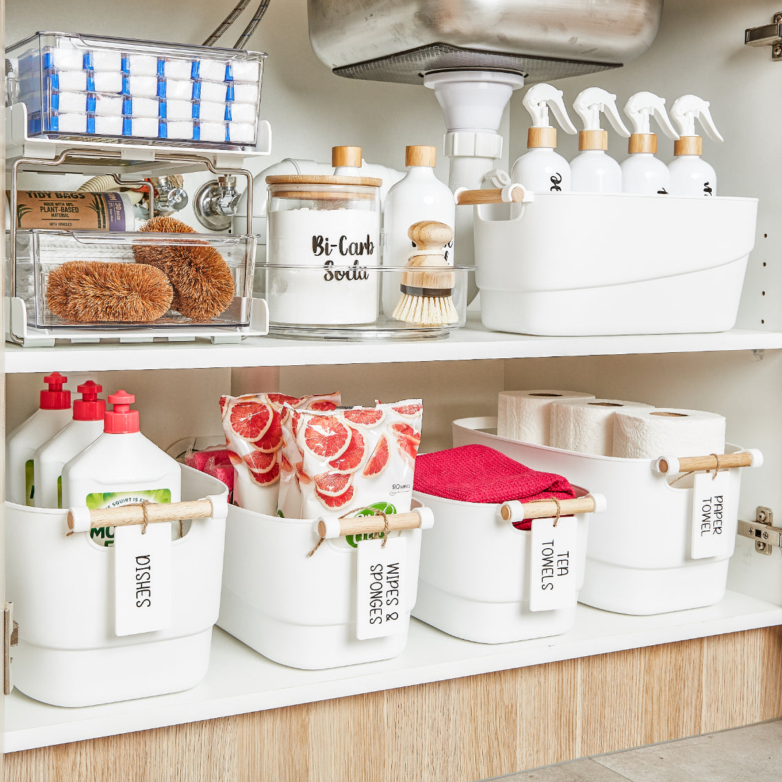 under sink storage tubs
