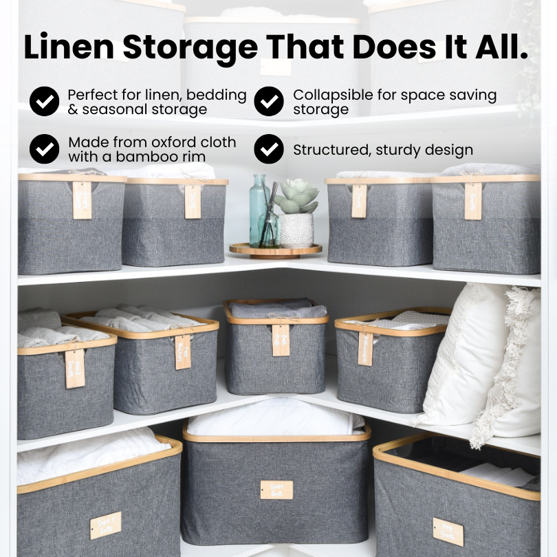 Linen Basket Medium - Dark Grey