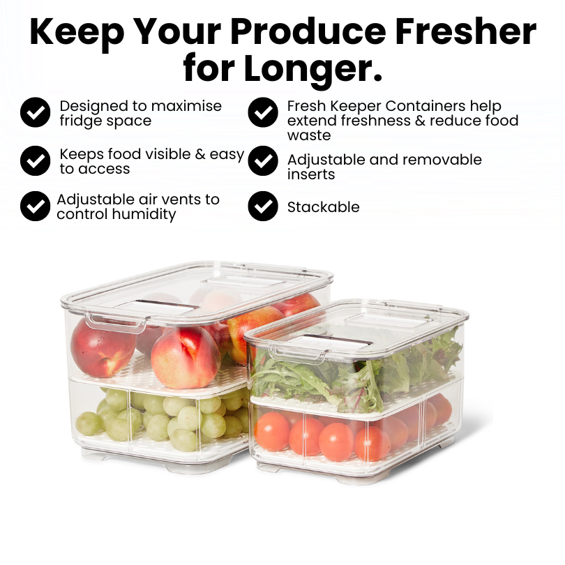 Fresh Keeper Fridge Storage Containers - 2 Set