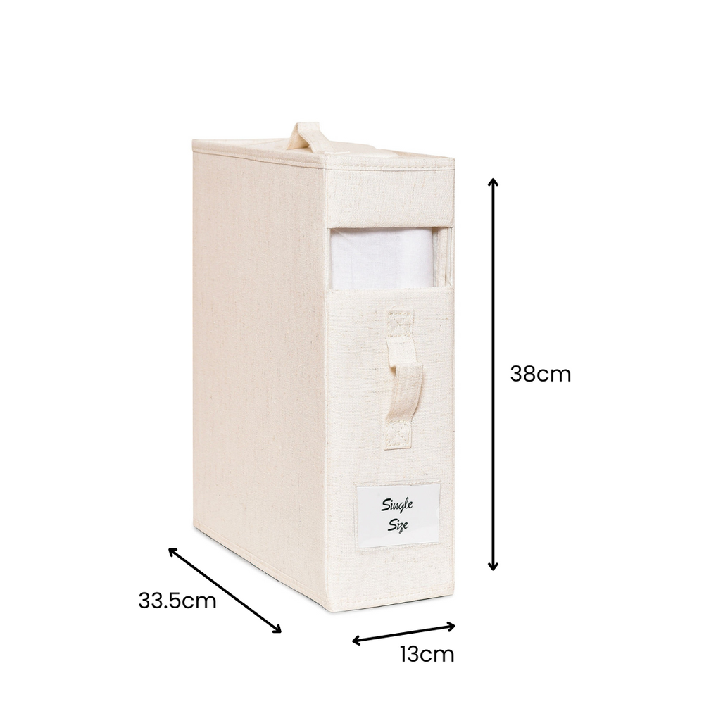 Linen Storage Box 12 Set - Beige