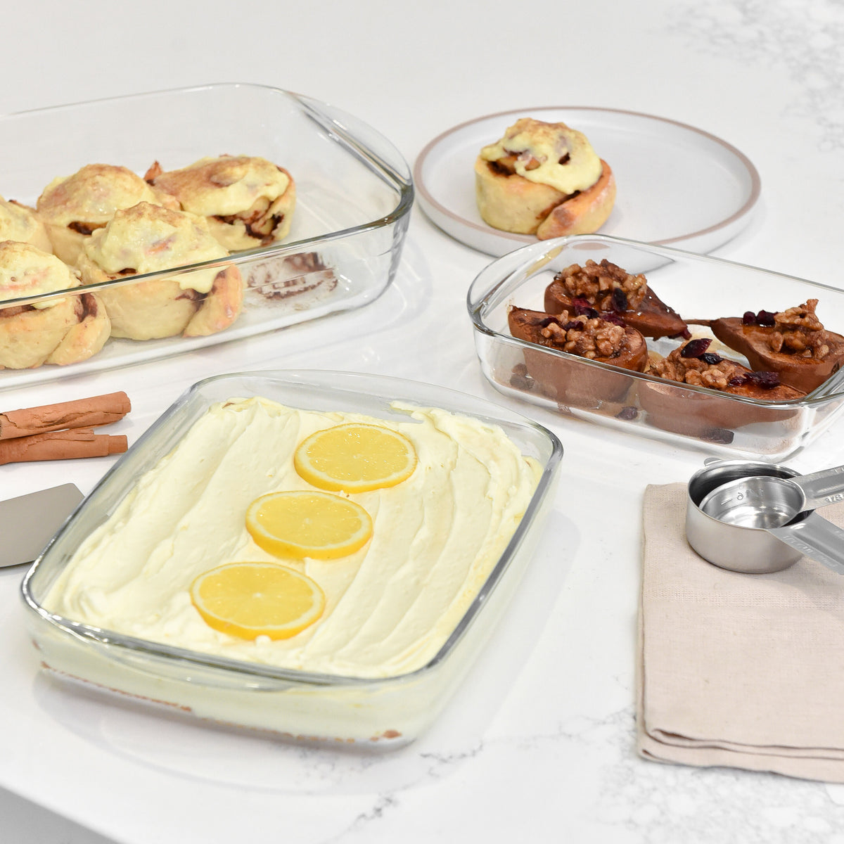 Glass Baking Dish - Medium - Cream