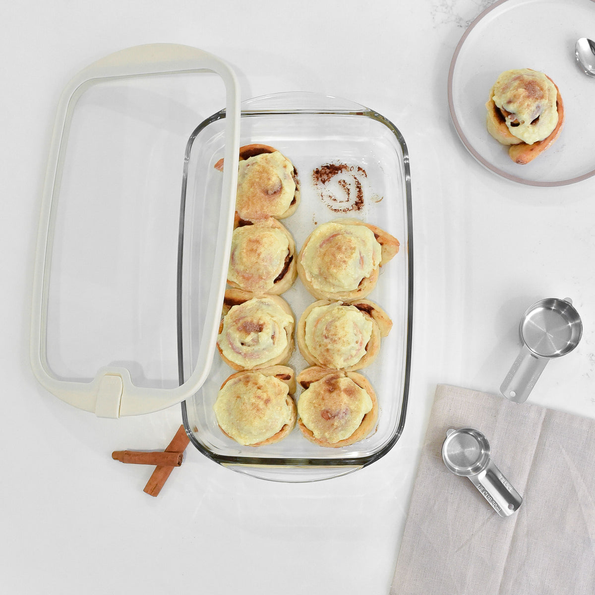 Glass Baking Dish - Large - Cream