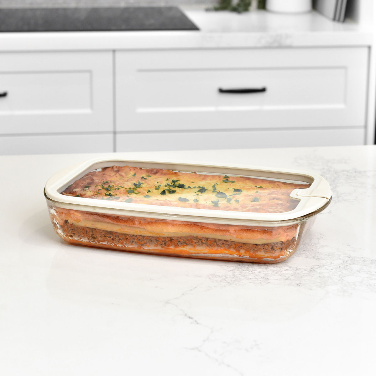 Glass Baking Dish - Large - Cream