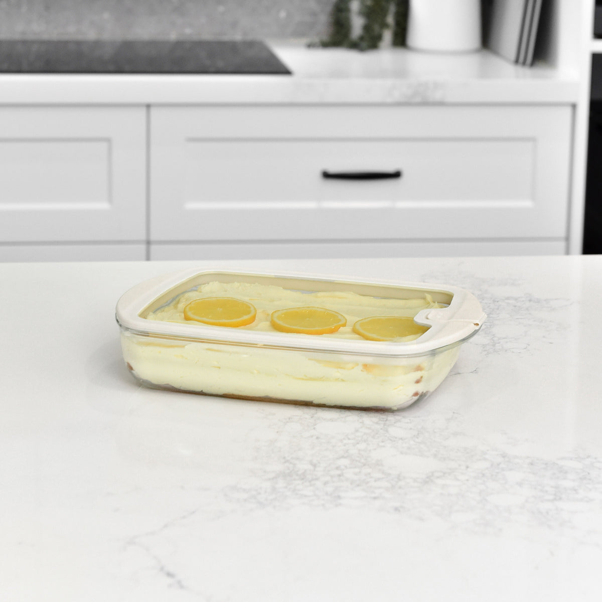 Glass Baking Dish - Medium - Cream