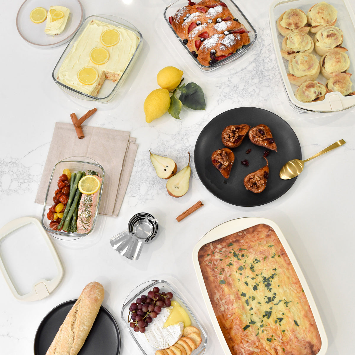 Glass Baking Dish - Large - Cream