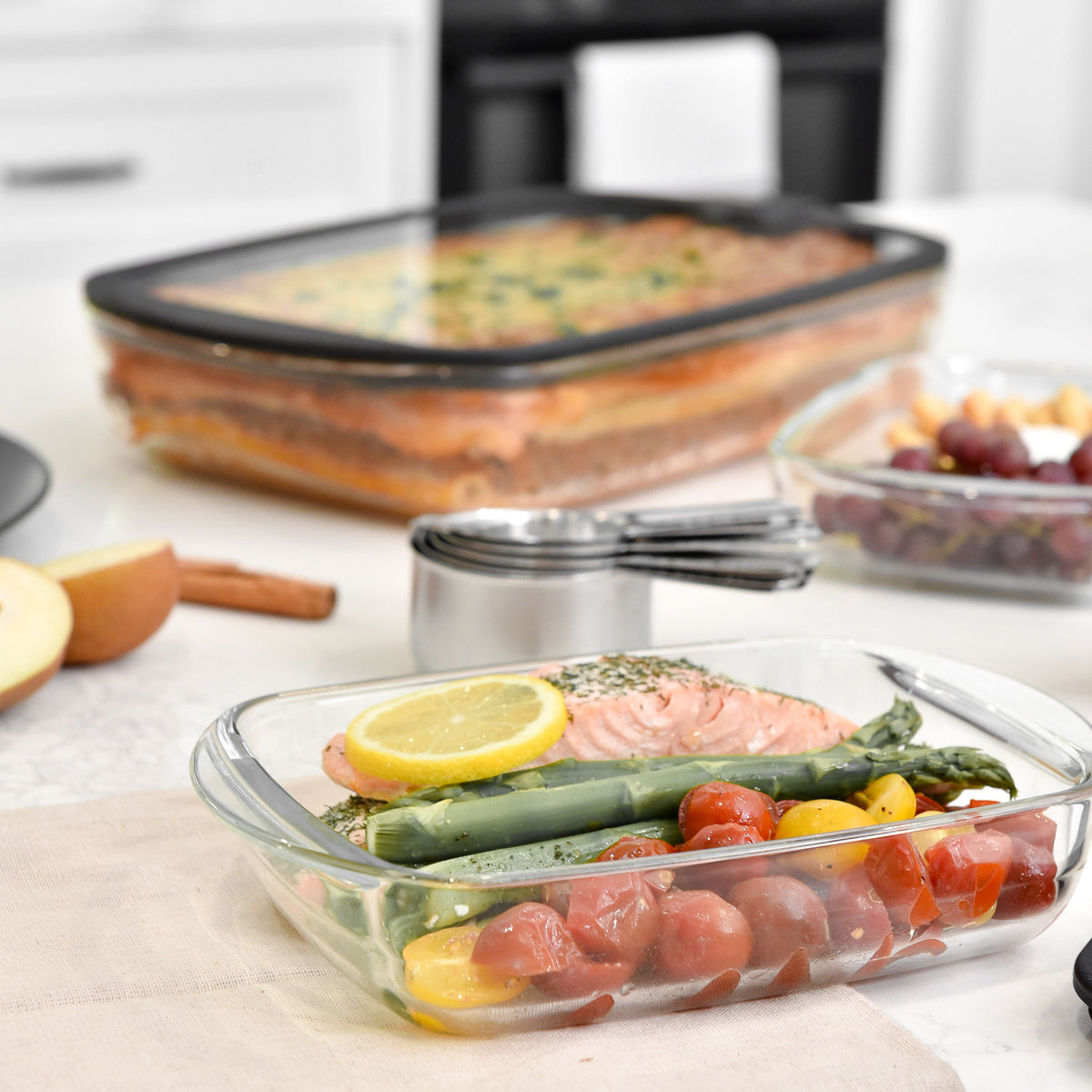 Glass Baking Dish - 3 Set - Black