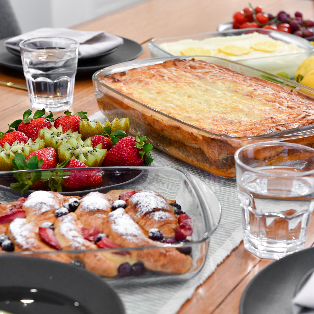 Glass Baking Dish - Large - Cream