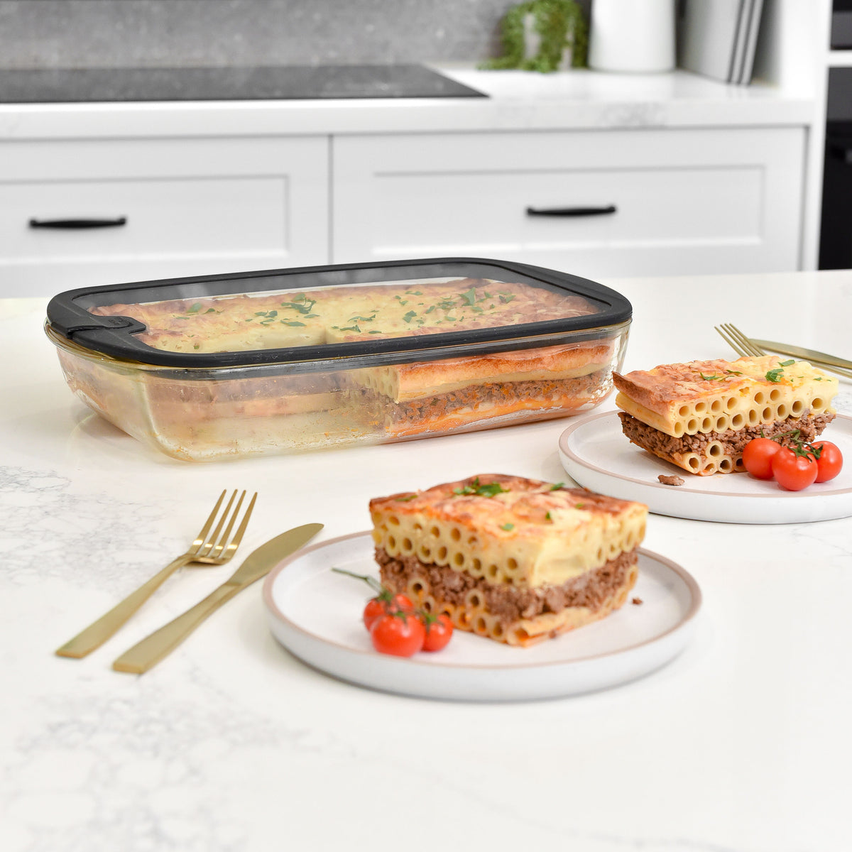 Glass Baking Dish - Large - Black
