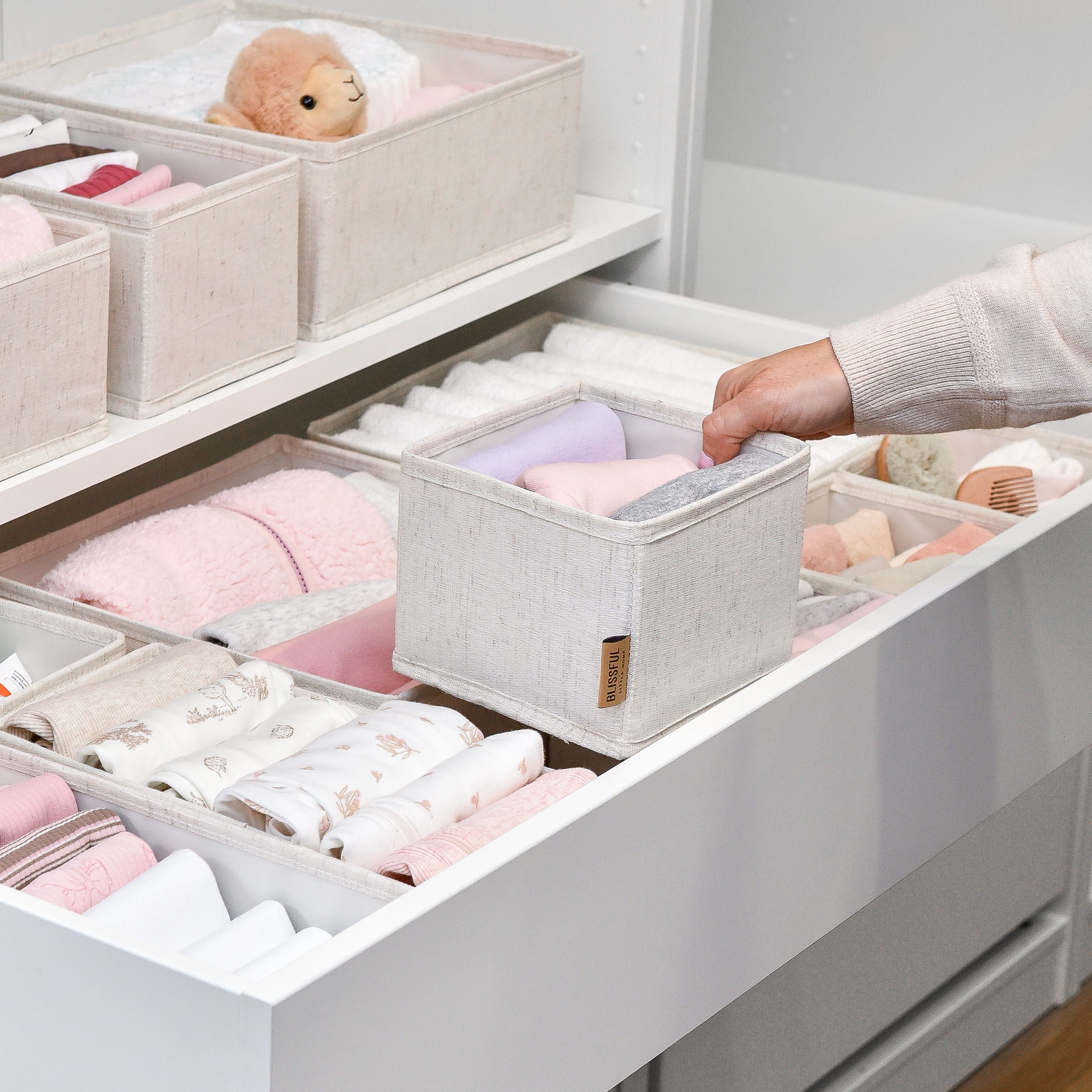 24pc Drawer Organiser Set - Beige