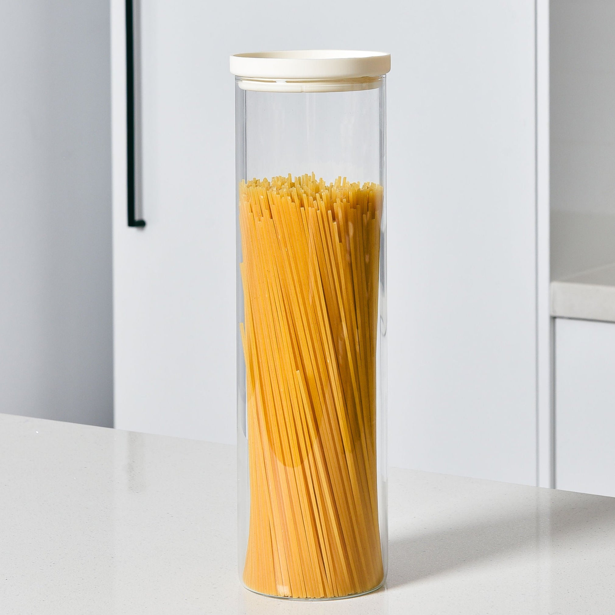 Glass Pantry Storage Jars 2L - Cream