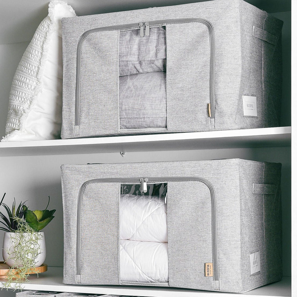 Linen Storage Boxes | Linen Cupboard Storage Baskets | Blissful Little Home