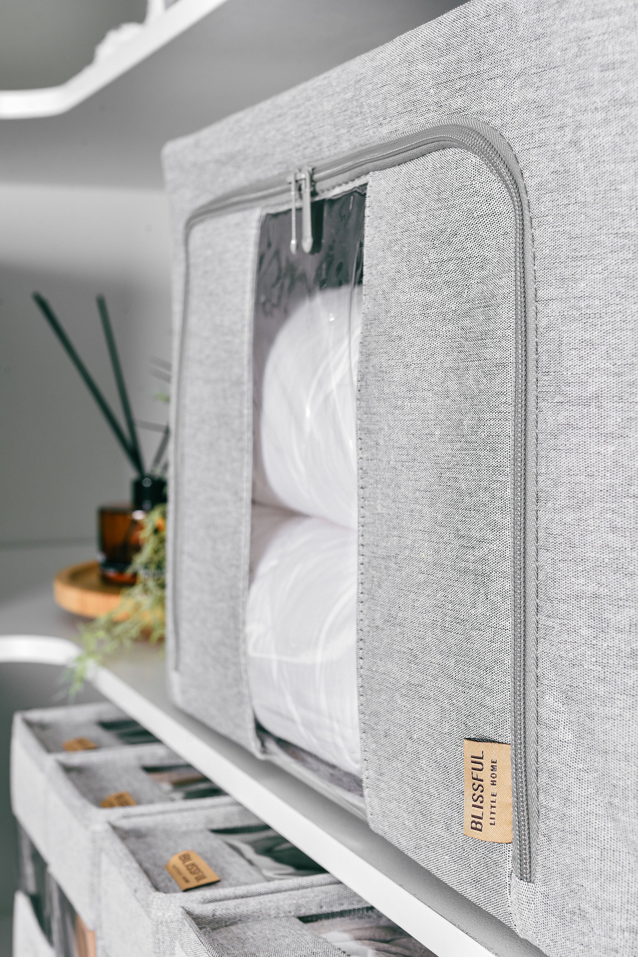 Linen Storage Box 6 Set - Pebble Grey