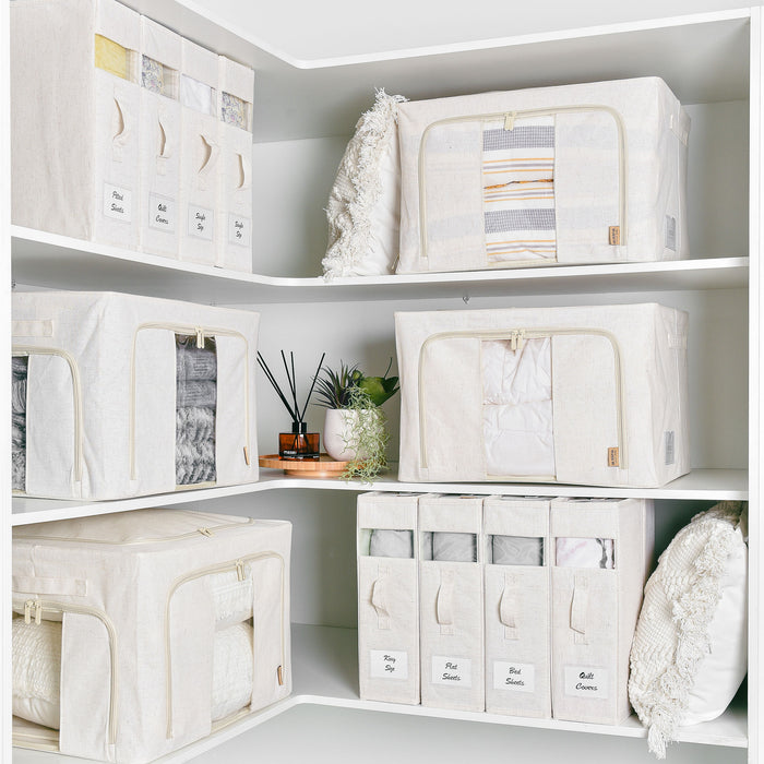 Linen Container Linen Storage Boxes | Linen Cupboard Storage Baskets | Blissful Little Home