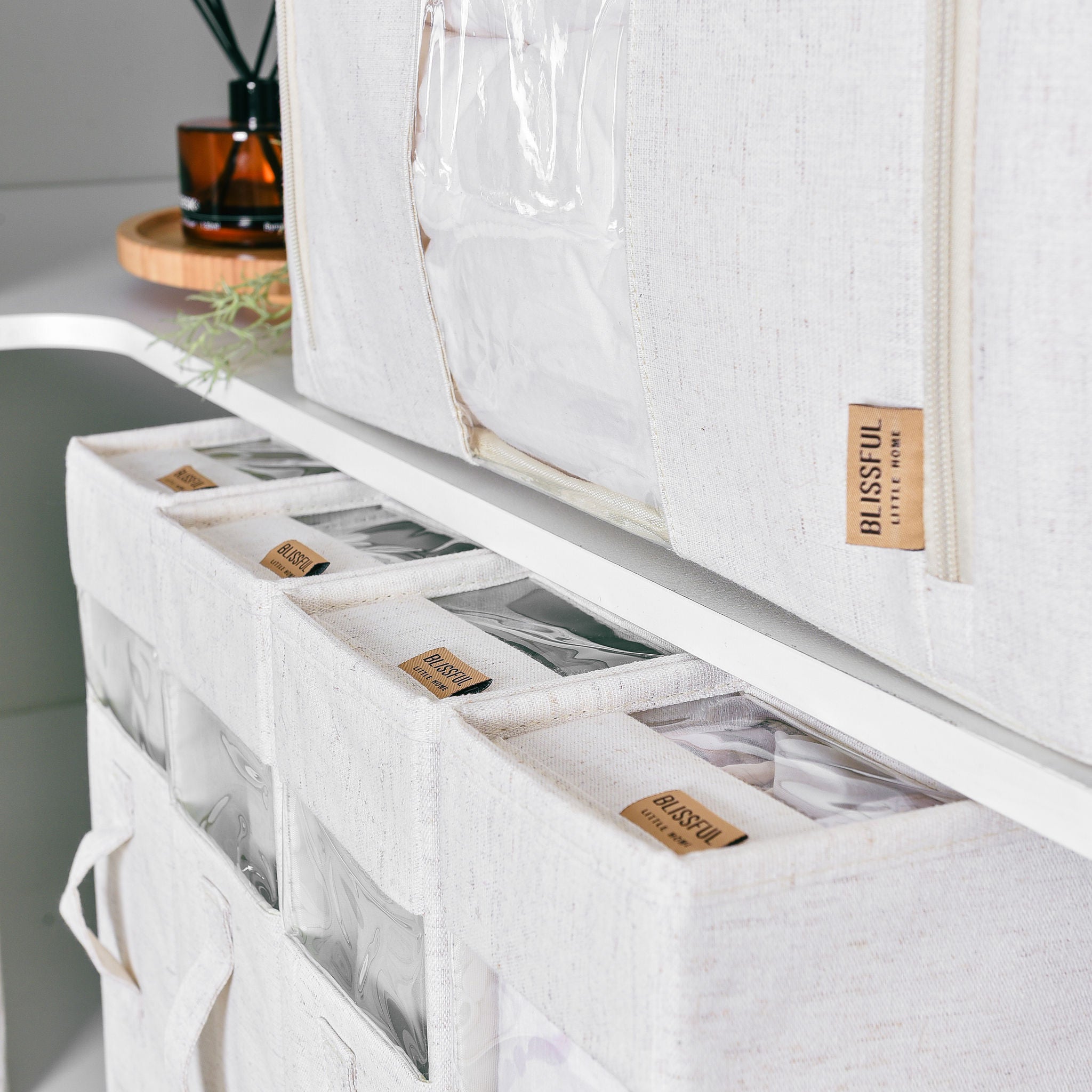Linen Storage Box 6 Set - Beige