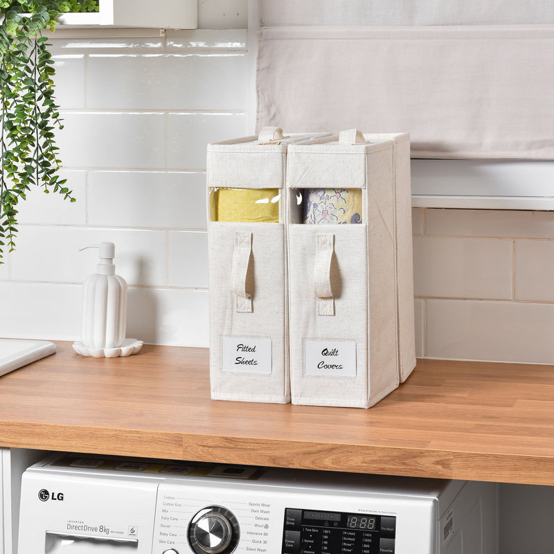 Linen Container Linen Storage Boxes | Linen Cupboard Storage Baskets | Blissful Little Home