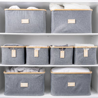 Linen Storage Boxes | Linen Cupboard Storage Baskets | Blissful Little Home