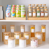 Spice Jar Shaker Set w/ Spice Rack - Bamboo
