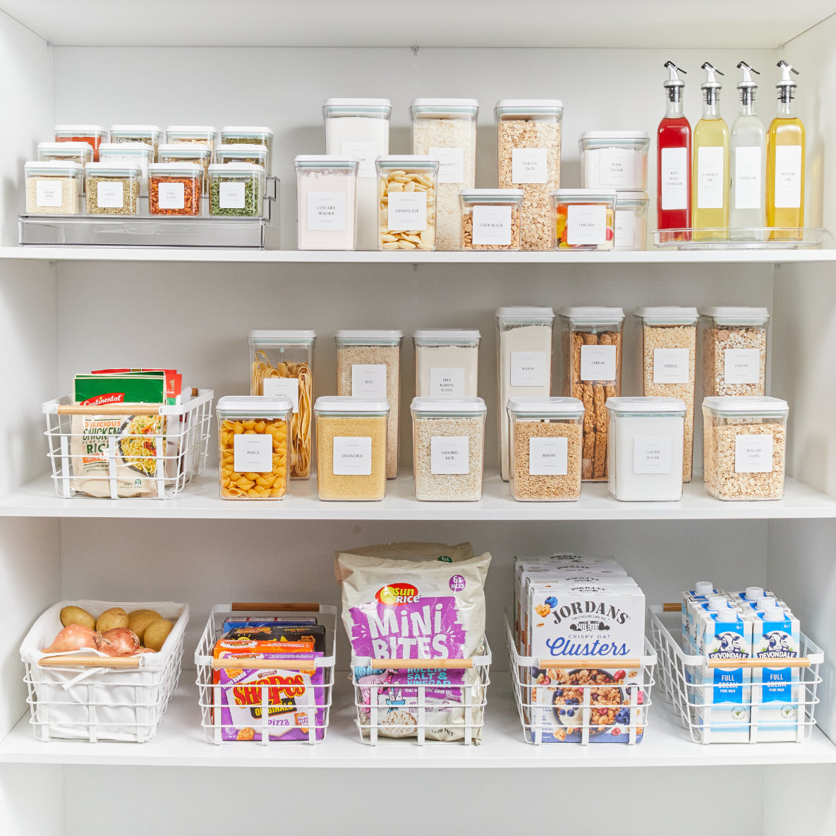 Complete Pantry Sticker Set - 156 Stickers - White