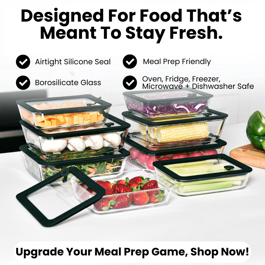 Meal Prep Glass Food Container - 8 Set