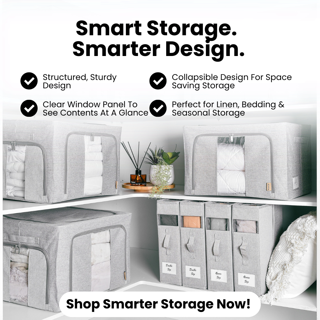 Linen Storage Box 12 Set - Pebble Grey