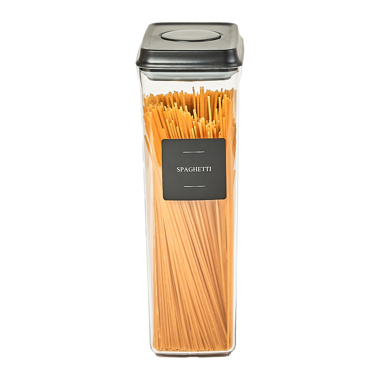 Push Top Airtight Pantry Container 3.2L Canister | Black Lid