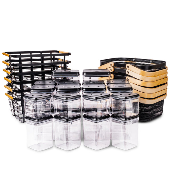 Blissfully Black Pantry Organisation Set (PRE ORDER)