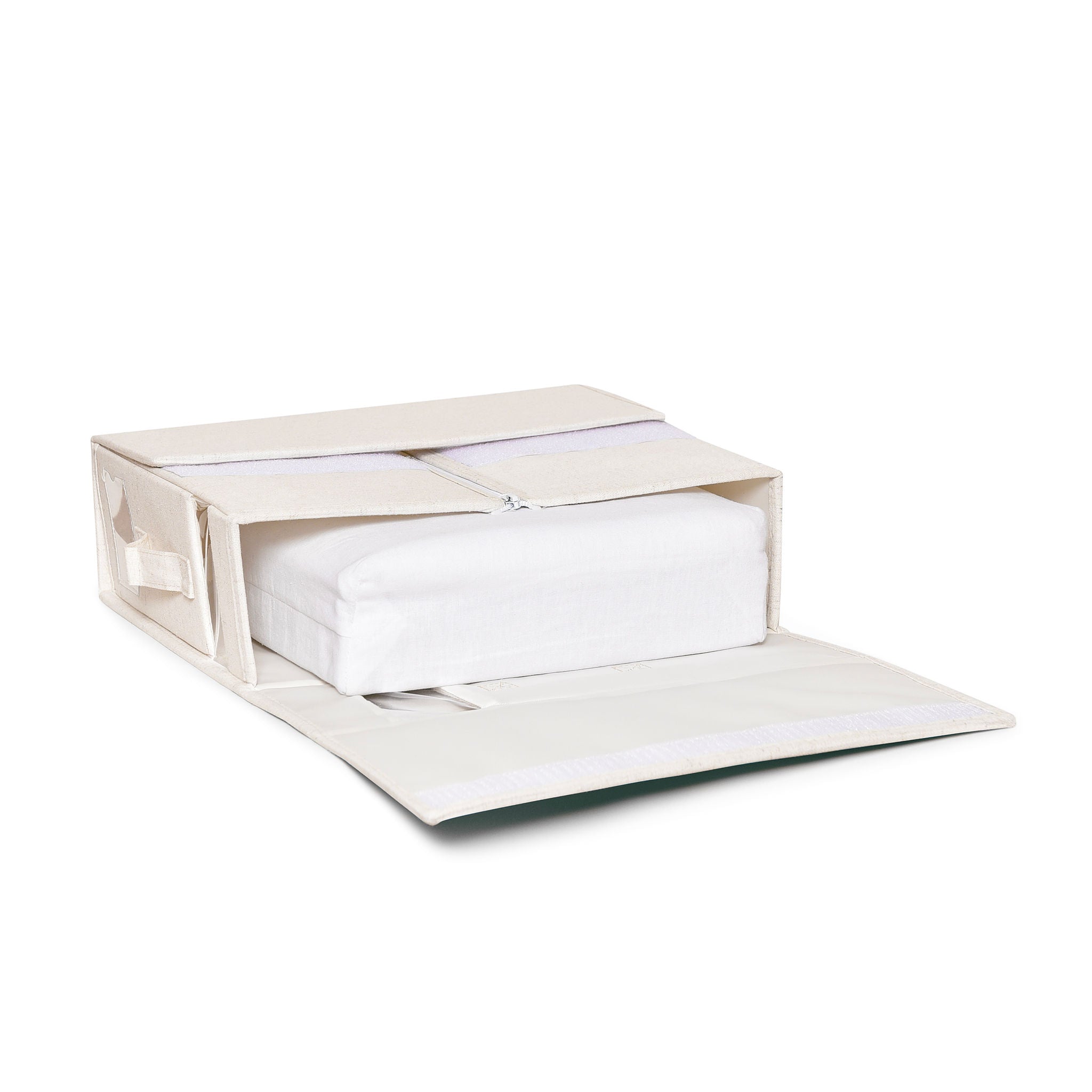 SlimFold Collapsible Linen Storage Box 2 Set - Beige