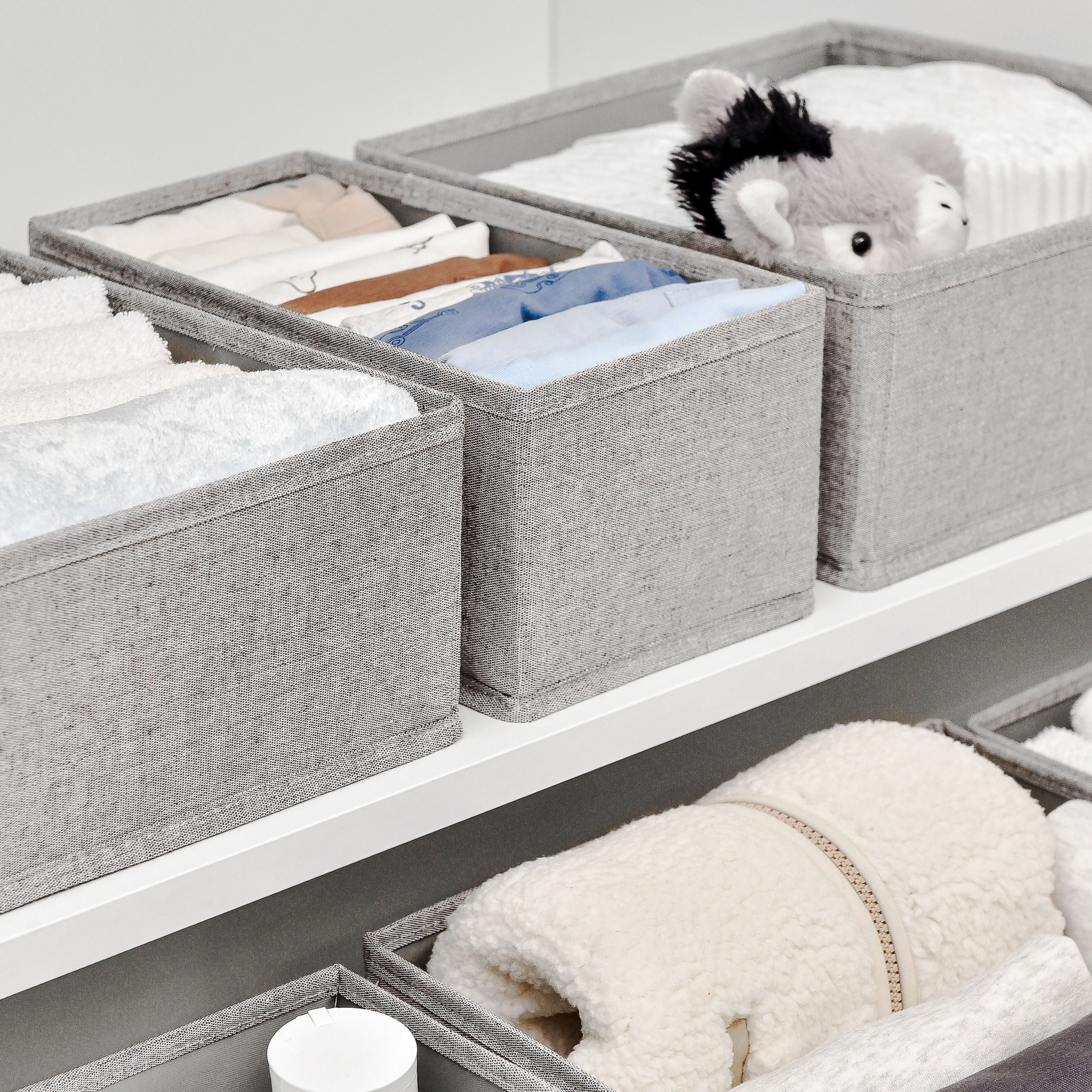 12pc Drawer Organiser Set - Pebble Grey