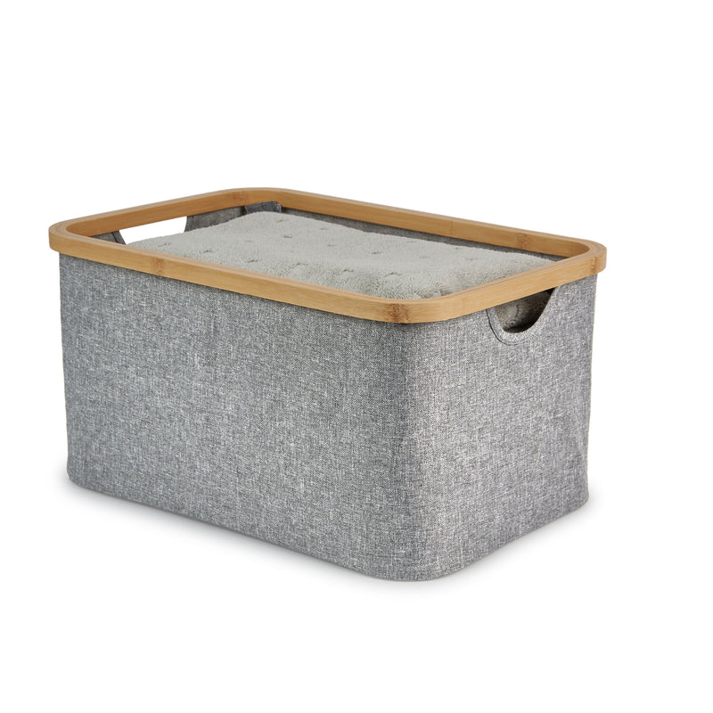 Linen Storage Basket Set Dark Grey - 8 Pack