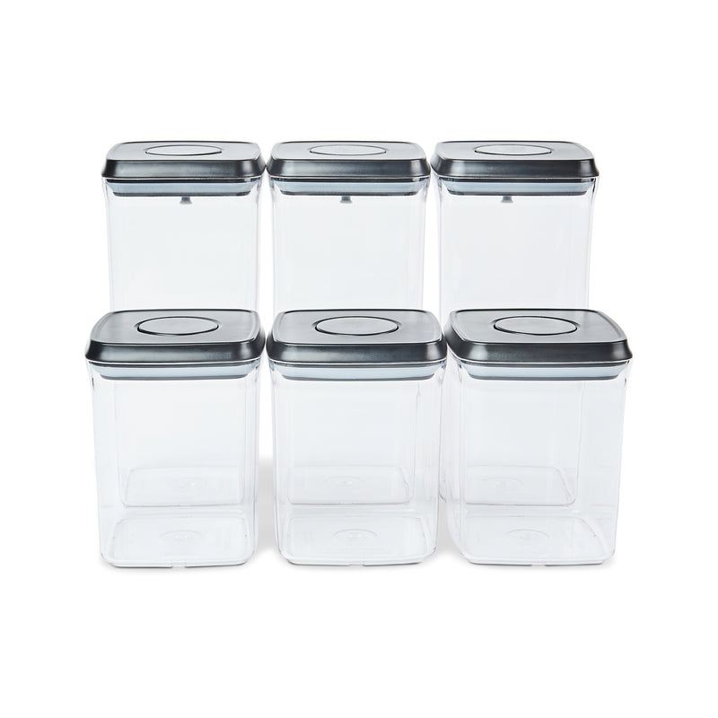 pantry containers with black lid