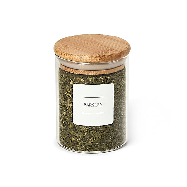 Bamboo / Glass Herb & Spice Jar - 250ml