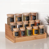 Bamboo Glass Spice Jar Starter Pack - Premium