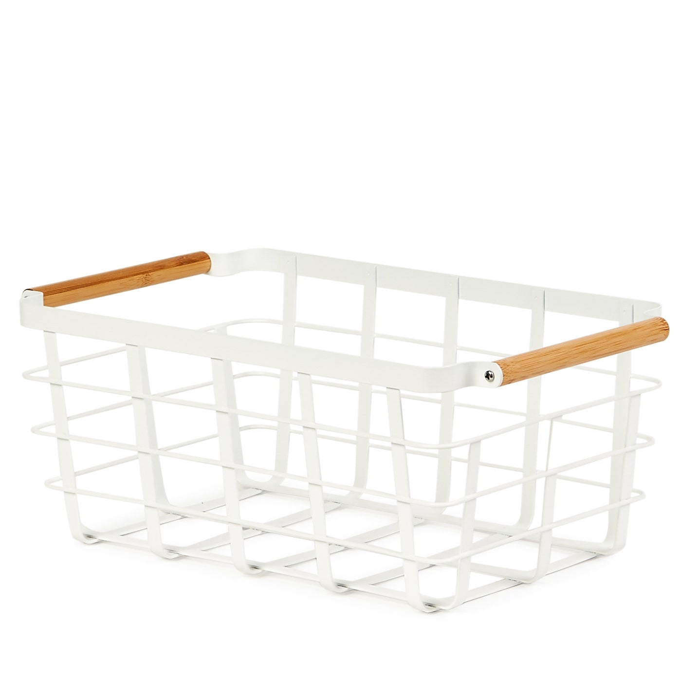 Metal Storage Basket - 6 Set White