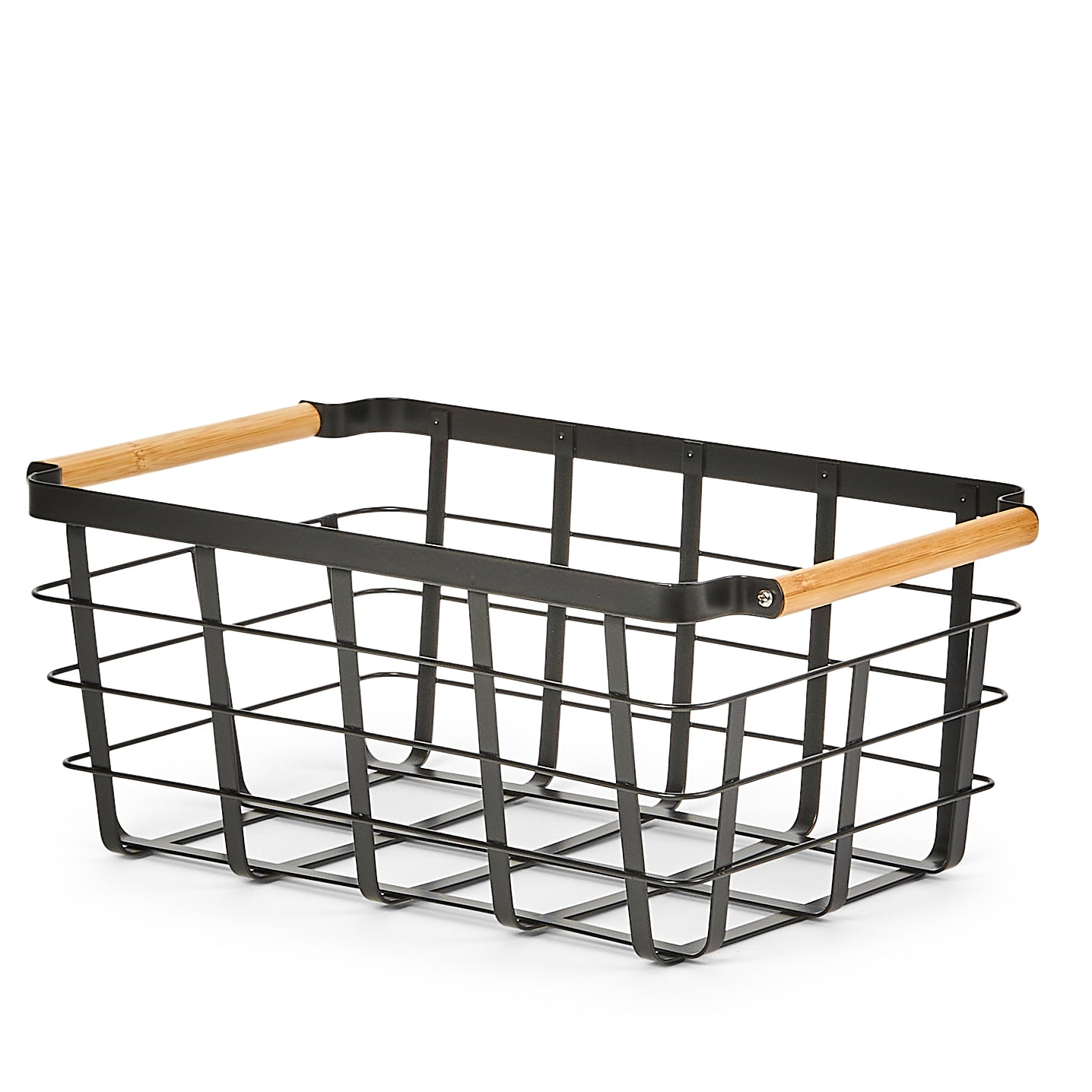Metal Storage Basket - 6 Set Black