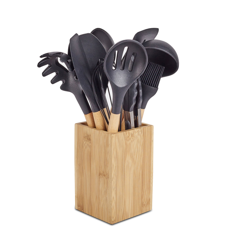 black utensil set