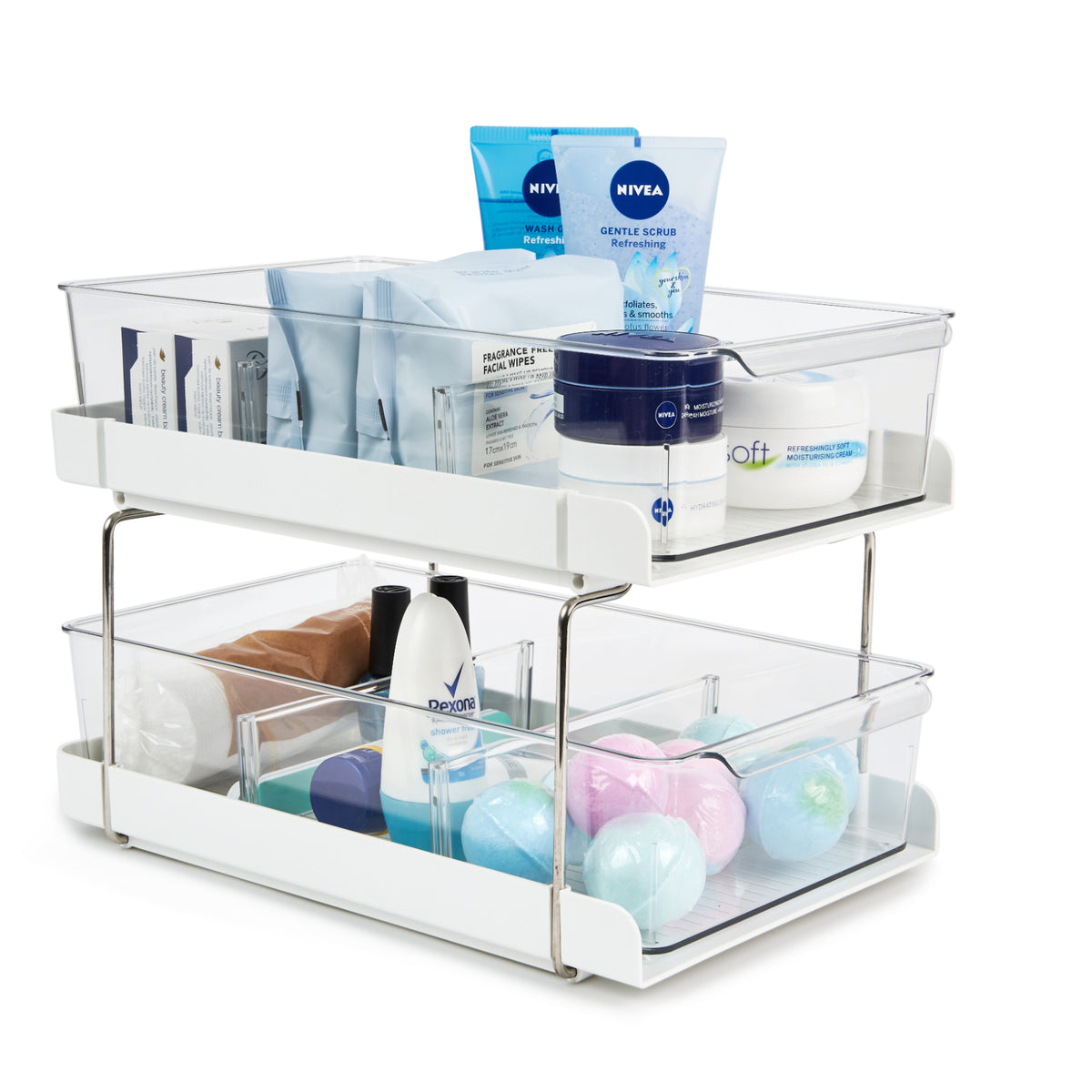 Bathroom Storage Drawers | 2 Tier Organiser | Blissful Little Home